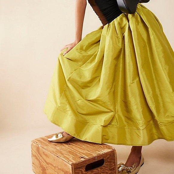 Free People Dresses & Skirts - Free people Emery drop waist taffeta skirt
